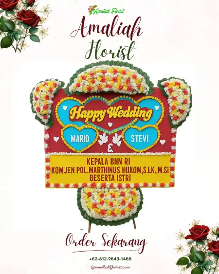 Papan Bunga Pernikahan Bendiljati Kulon